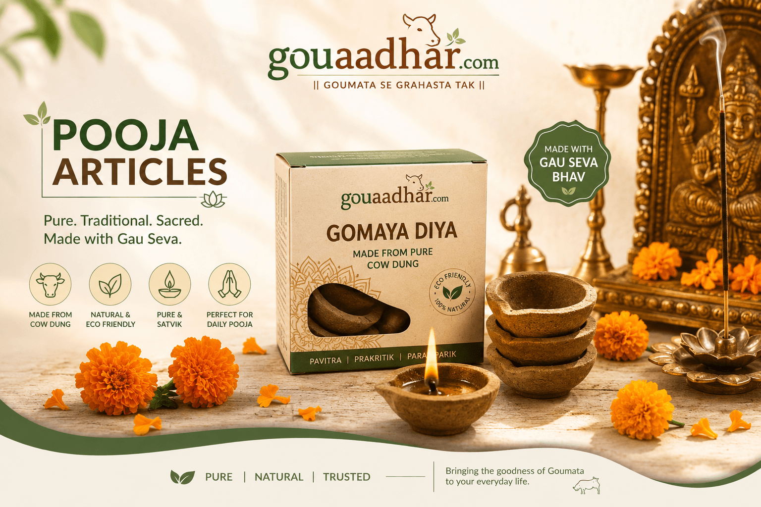 Gomaya Diya -  గోమయ  ప్రమిదలు